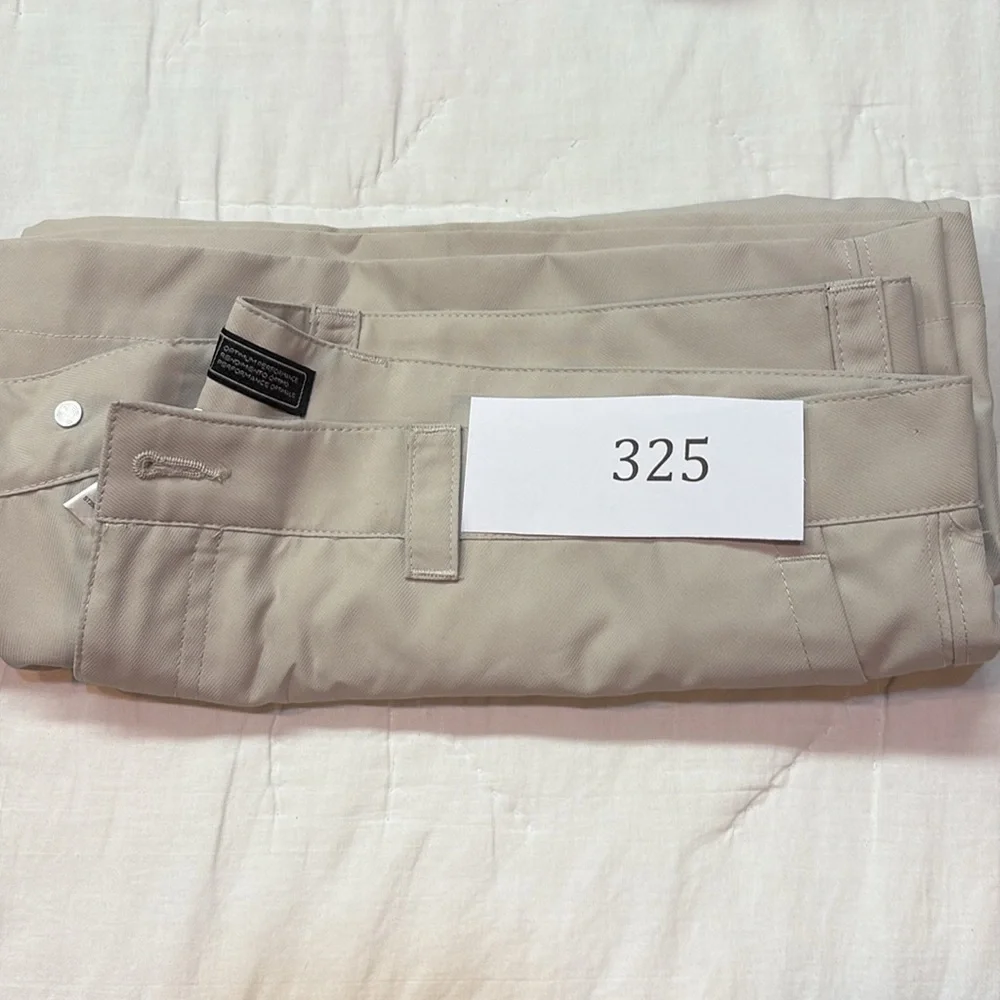 Callaway Men's Size 38 Beige Optimum Performance Flat Front Golf Shorts Tan